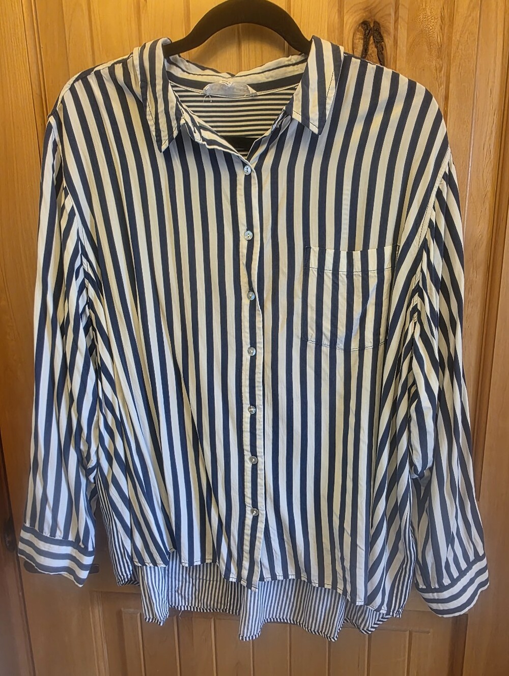 Jane + Delancy Striped Blouse 2X